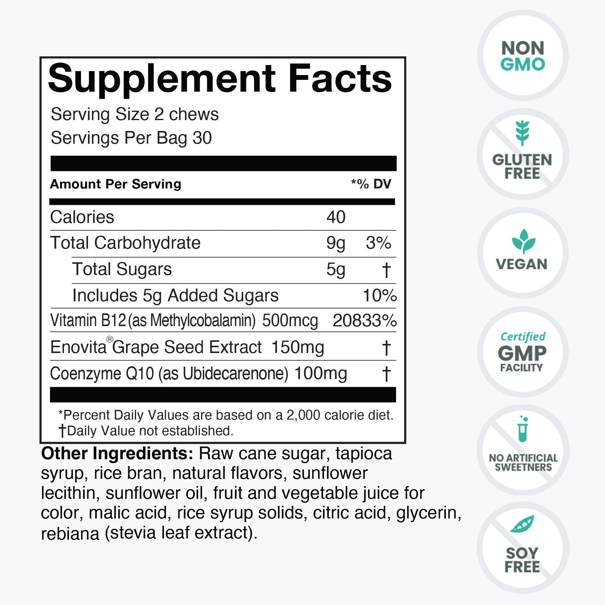 Supergrapes Heart Chews